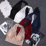 Lace Bras Bralette Sexy Halfter Bra Beach Suit Female Plus Size Women Backless Wirefree Underwear Crop Lingerie Brassiere