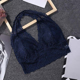 Lace Bras Bralette Sexy Halfter Bra Beach Suit Female Plus Size Women Backless Wirefree Underwear Crop Lingerie Brassiere