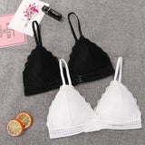 1/2PCS French Style Bralette Seamless Deep V Lace Bra Wireless Thin Underwear Sexy Lingerie Soft Bras For Women Hot