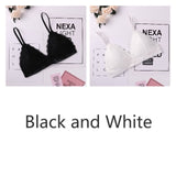 1/2PCS French Style Bralette Seamless Deep V Lace Bra Wireless Thin Underwear Sexy Lingerie Soft Bras For Women Hot