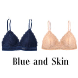 1/2PCS French Style Bralette Seamless Deep V Lace Bra Wireless Thin Underwear Sexy Lingerie Soft Bras For Women Hot