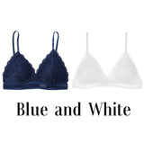 1/2PCS French Style Bralette Seamless Deep V Lace Bra Wireless Thin Underwear Sexy Lingerie Soft Bras For Women Hot