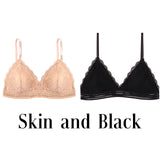1/2PCS French Style Bralette Seamless Deep V Lace Bra Wireless Thin Underwear Sexy Lingerie Soft Bras For Women Hot