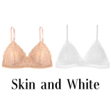 1/2PCS French Style Bralette Seamless Deep V Lace Bra Wireless Thin Underwear Sexy Lingerie Soft Bras For Women Hot