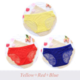 3 Pcs Ladies Lace Panties perspective Briefs women Underwear Panty Big size Intimates knickers underpants Size M L XL