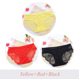 3 Pcs Ladies Lace Panties perspective Briefs women Underwear Panty Big size Intimates knickers underpants Size M L XL