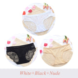 3 Pcs Ladies Lace Panties perspective Briefs women Underwear Panty Big size Intimates knickers underpants Size M L XL