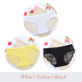 3 Pcs Ladies Lace Panties perspective Briefs women Underwear Panty Big size Intimates knickers underpants Size M L XL