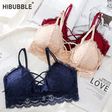 French Style Women Bralett Lace Bra Girls Triangle Cup Lingerie Wireless Underwear Soft Thin Seamless Push Up Bras For Women Bh