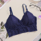 French Style Women Bralett Lace Bra Girls Triangle Cup Lingerie Wireless Underwear Soft Thin Seamless Push Up Bras For Women Bh