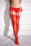 Sexy Women Ladies Lace Thigh-Highs Stockings Garter Belt Suspender G-string Set 1Pcs Garter belt +1Pcs Lingerie+1Pcs Stockings